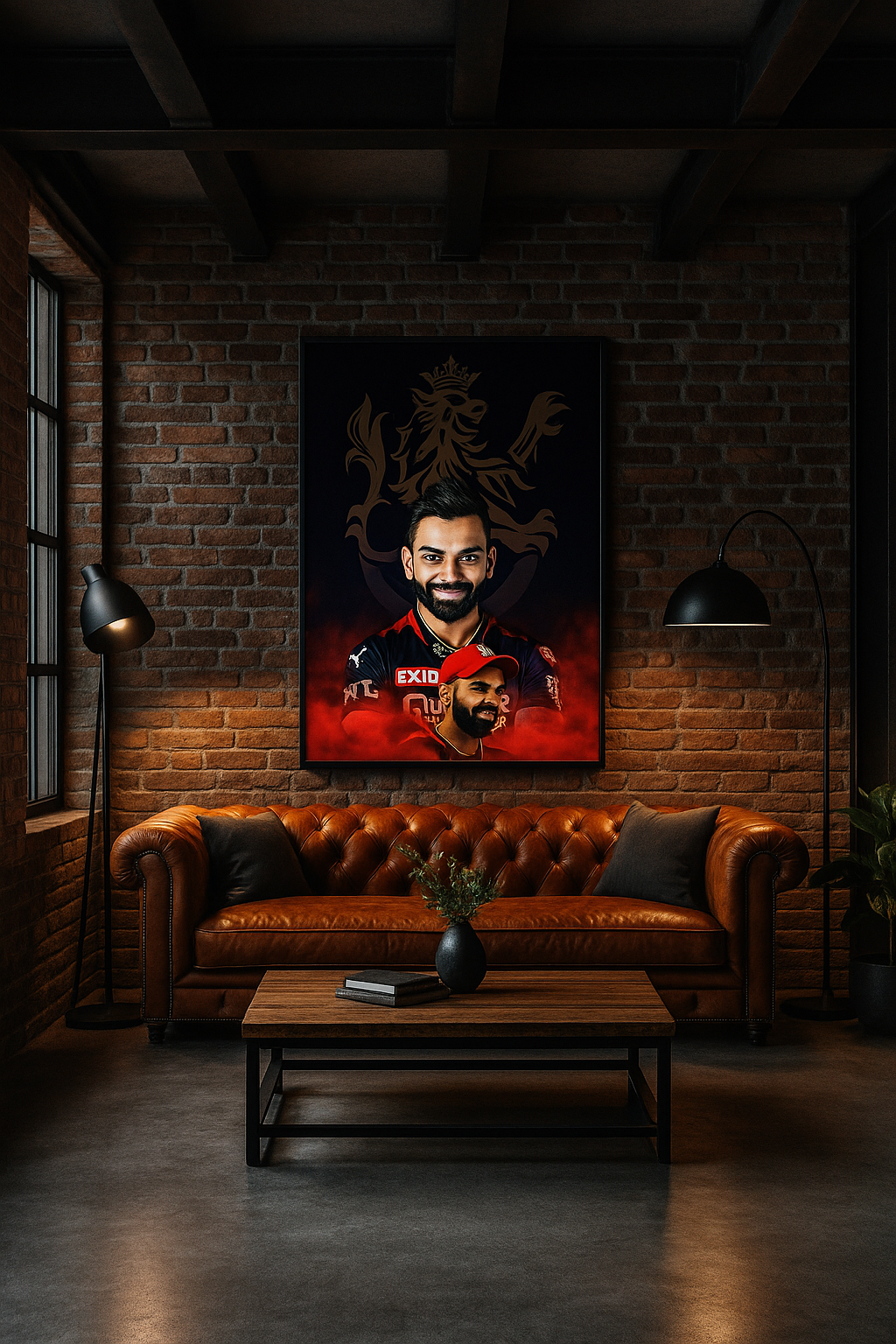 𝐕𝐢𝐫𝐚𝐭 𝐊𝐨𝐡𝐥𝐢 𝐑𝐂𝐁 𝐆𝐥𝐨𝐫𝐲 – 𝐏𝐫𝐞𝐦𝐢𝐮𝐦 𝟖𝐱𝟏𝟏.𝟕 𝐌𝐞𝐭𝐚𝐥 𝐖𝐚𝐥𝐥 𝐏𝐨𝐬𝐭𝐞𝐫 | 𝐁𝐨𝐥𝐝 𝐌𝐚𝐭𝐭𝐞 𝐅𝐢𝐧𝐢𝐬𝐡