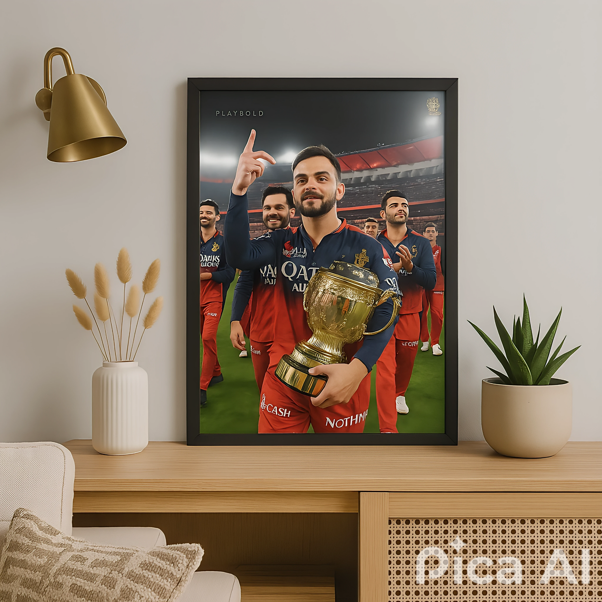𝐀𝟒 𝐒𝐢𝐳𝐞 𝐂𝐫𝐢𝐜𝐤𝐞𝐭 𝐕𝐢𝐜𝐭𝐨𝐫𝐲 𝐏𝐨𝐬𝐭𝐞𝐫 𝐅𝐫𝐚𝐦𝐞 – 𝐏𝐫𝐞𝐦𝐢𝐮𝐦 𝐆𝐥𝐨𝐬𝐬𝐲 𝐅𝐢𝐧𝐢𝐬𝐡 𝐰𝐢𝐭𝐡 𝐁𝐥𝐚𝐜𝐤 𝐁𝐨𝐫𝐝𝐞𝐫 | 𝐈𝐜𝐨𝐧𝐢𝐜 𝐖𝐢𝐧 𝐅𝐞𝐚𝐭𝐮𝐫𝐢𝐧𝐠 𝐑𝐂𝐁