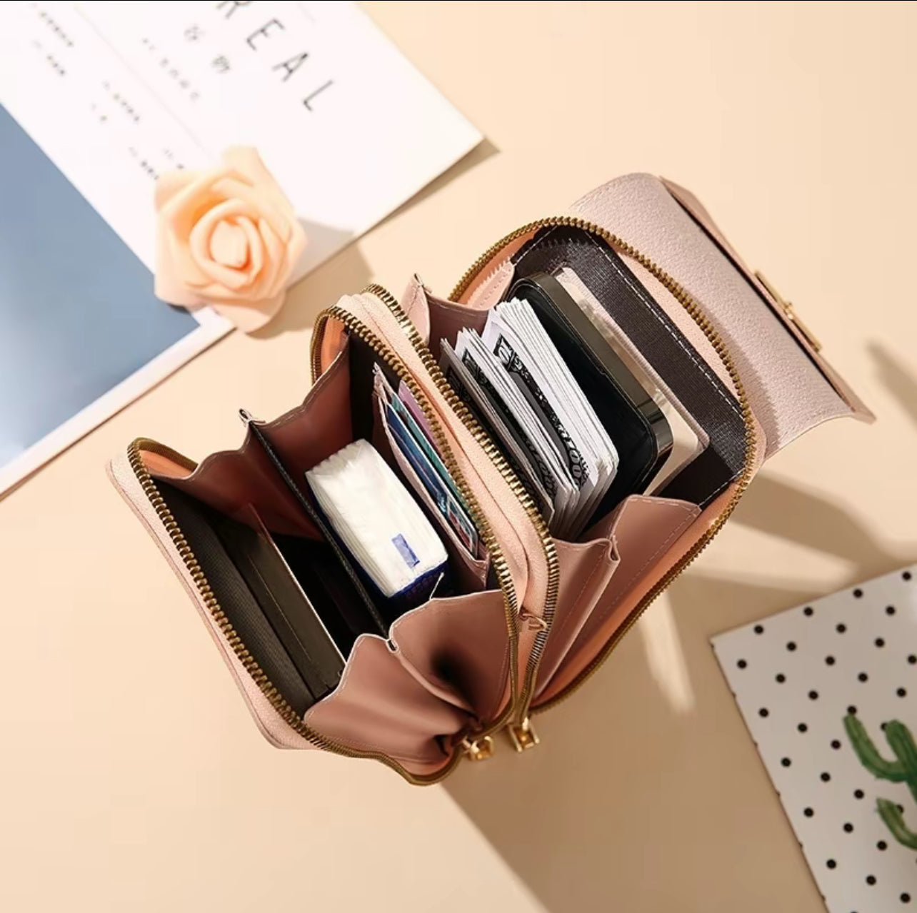 𝐋𝐞𝐚𝐭𝐡𝐞𝐫 𝐒𝐡𝐨𝐮𝐥𝐝𝐞𝐫 𝐁𝐚𝐠 𝐰𝐢𝐭𝐡 𝐂𝐚𝐫𝐝 𝐎𝐫𝐠𝐚𝐧𝐢𝐳𝐞𝐫 – 𝐒𝐭𝐲𝐥𝐢𝐬𝐡 & 𝐂𝐨𝐦𝐩𝐚𝐜𝐭 𝐌𝐨𝐛𝐢𝐥𝐞 𝐚𝐧𝐝 𝐂𝐨𝐬𝐦𝐞𝐭𝐢𝐜 𝐏𝐨𝐮𝐜𝐡