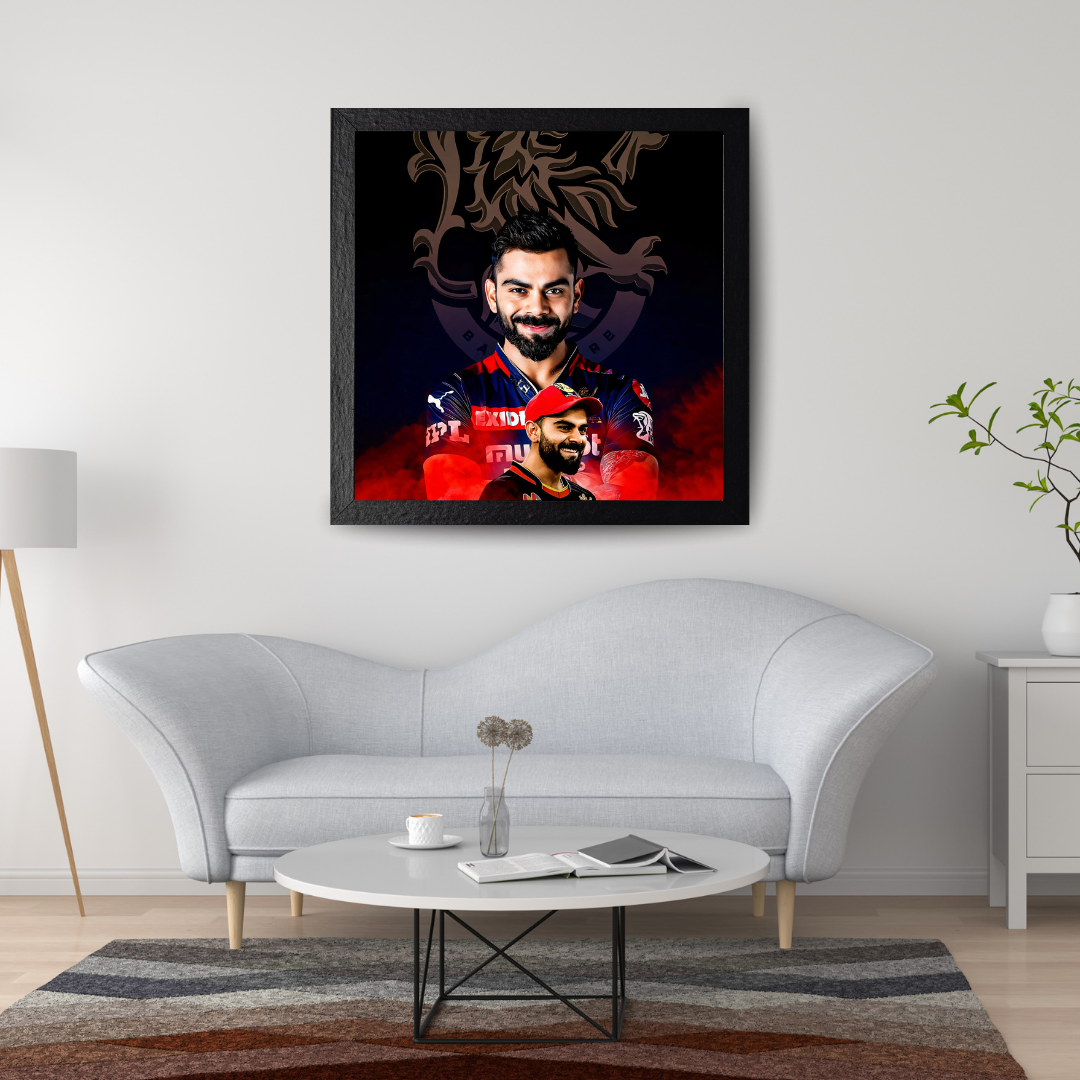 𝐕𝐢𝐫𝐚𝐭 𝐊𝐨𝐡𝐥𝐢 𝐑𝐂𝐁 𝐆𝐥𝐨𝐫𝐲 – 𝐏𝐫𝐞𝐦𝐢𝐮𝐦 𝟖𝐱𝟏𝟏.𝟕 𝐌𝐞𝐭𝐚𝐥 𝐖𝐚𝐥𝐥 𝐏𝐨𝐬𝐭𝐞𝐫 | 𝐁𝐨𝐥𝐝 𝐌𝐚𝐭𝐭𝐞 𝐅𝐢𝐧𝐢𝐬𝐡