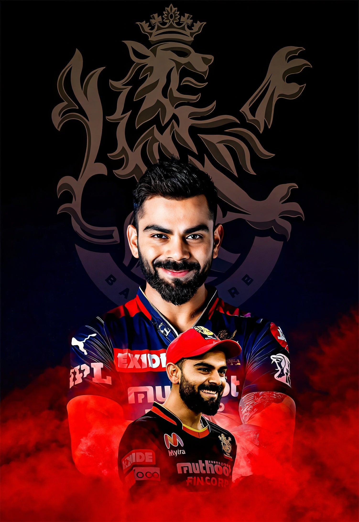 𝐕𝐢𝐫𝐚𝐭 𝐊𝐨𝐡𝐥𝐢 𝐑𝐂𝐁 𝐆𝐥𝐨𝐫𝐲 – 𝐏𝐫𝐞𝐦𝐢𝐮𝐦 𝟖𝐱𝟏𝟏.𝟕 𝐌𝐞𝐭𝐚𝐥 𝐖𝐚𝐥𝐥 𝐏𝐨𝐬𝐭𝐞𝐫 | 𝐁𝐨𝐥𝐝 𝐌𝐚𝐭𝐭𝐞 𝐅𝐢𝐧𝐢𝐬𝐡